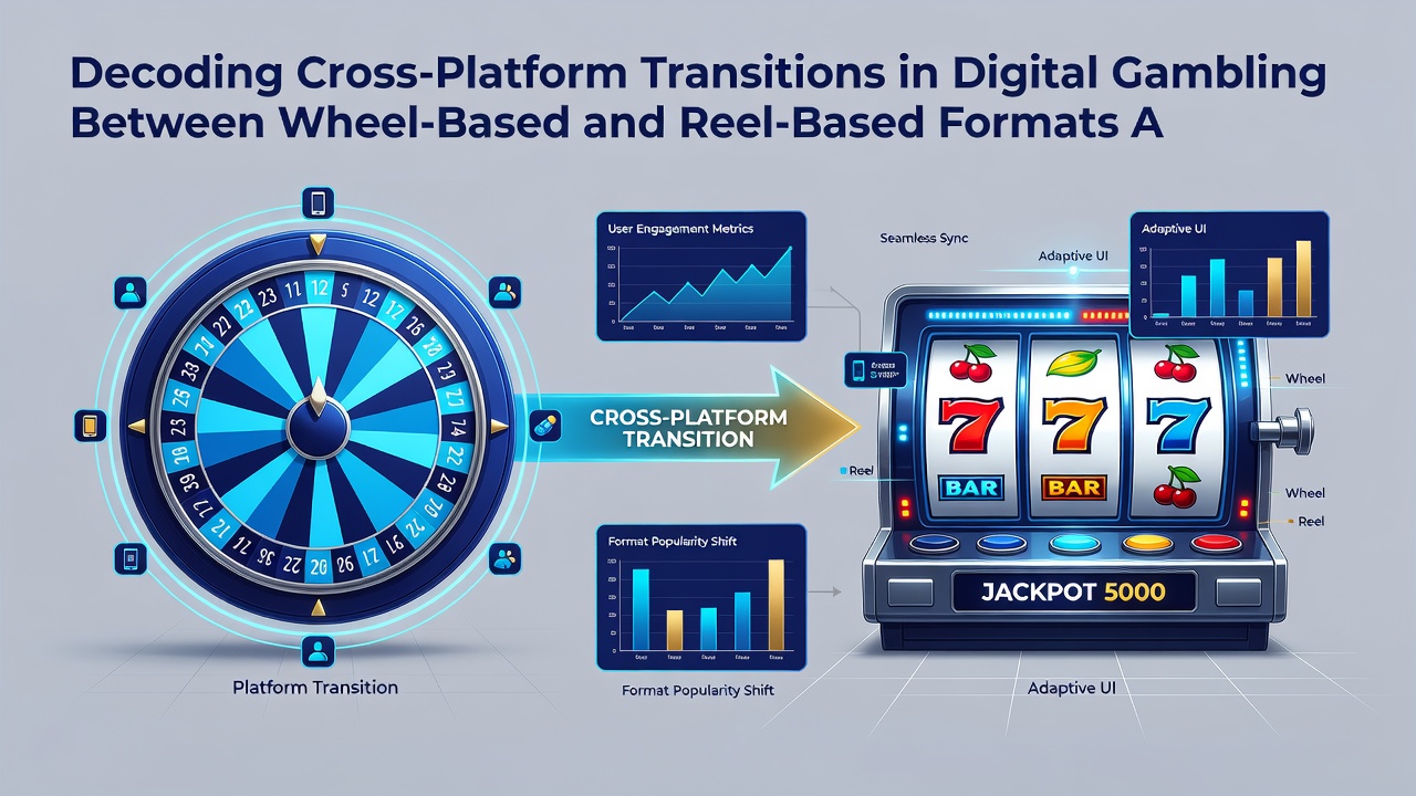 Analytics dashboard displaying player migration patterns between wheel and reel formats with shifting bonus overlays