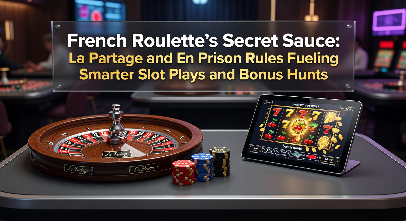 Elegant French Roulette wheel and table setup showcasing even-money bet areas where La Partage and En Prison rules apply