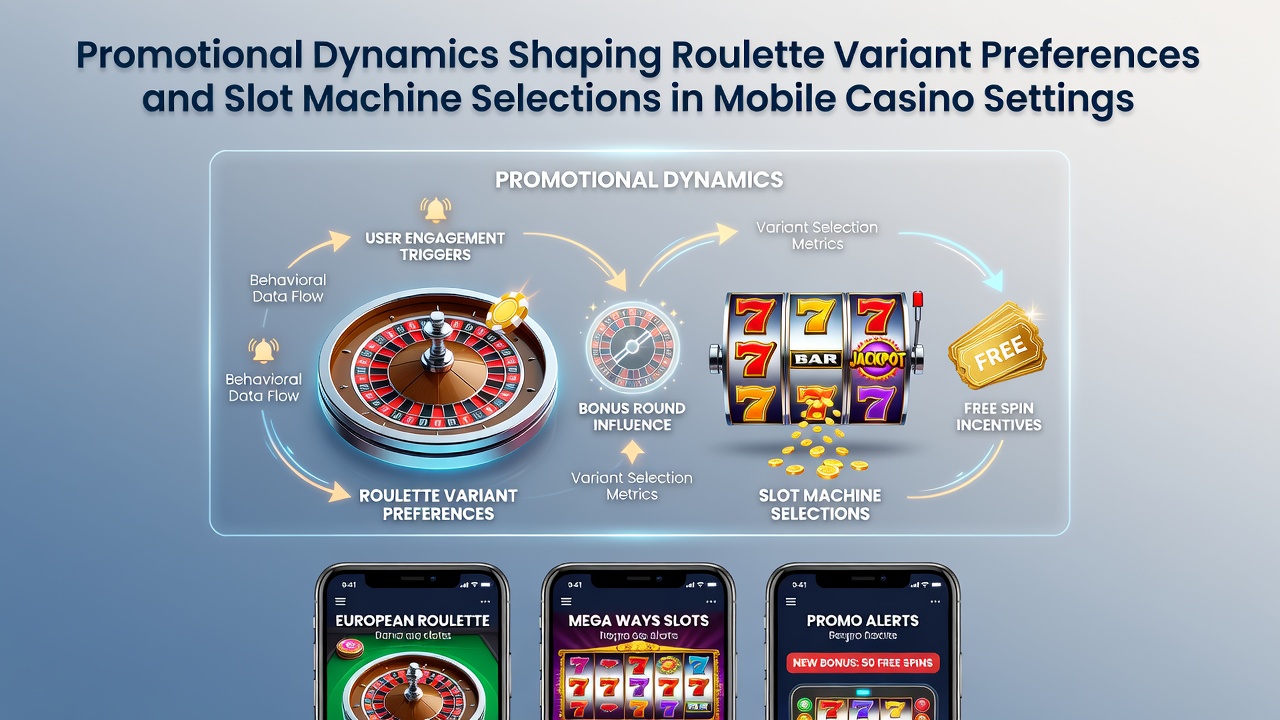 Mobile casino interface showing roulette variants and slot games with promotional banners