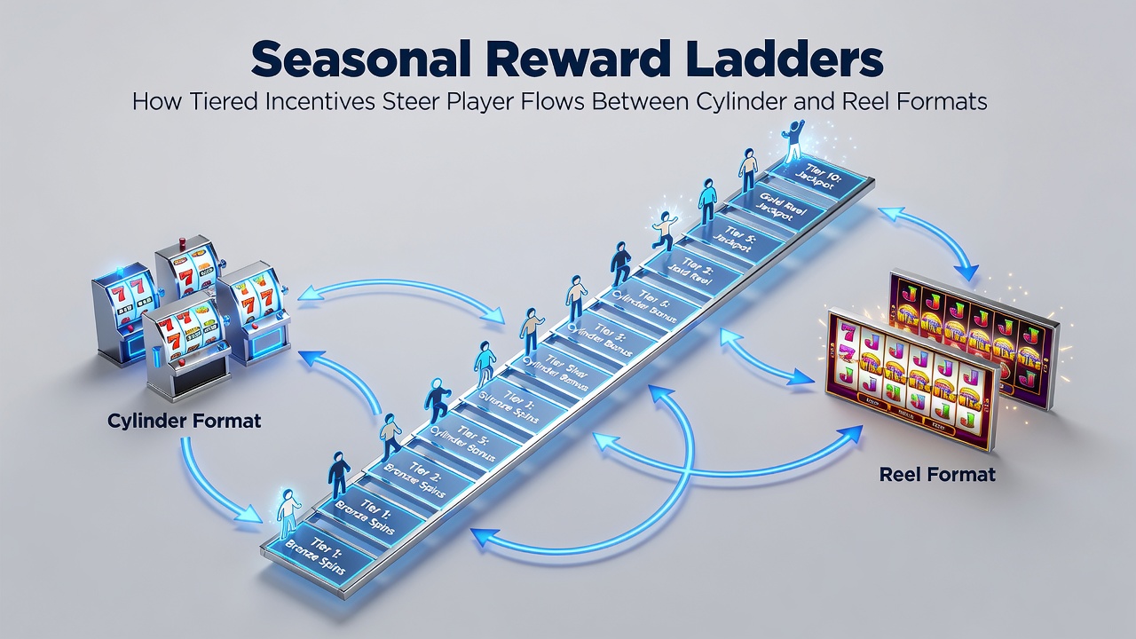 Analytics dashboard illustrating player movement between wheel and reel games on mobile devices amid seasonal promotions